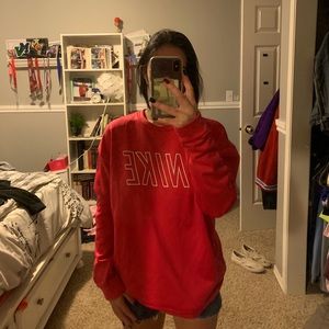 Pink Nike crew neck